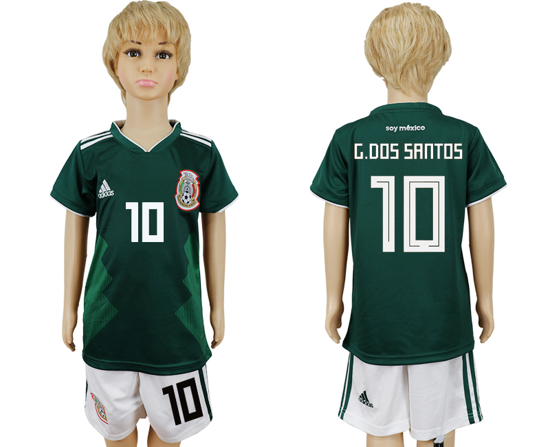 2018 World Cup Children football jersey MEXICO CHIRLDREN #10 G.D